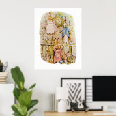 Peter Rabbit Benjamin und Flopsy Bunny Beatrix Pot Poster (Heimbüro)