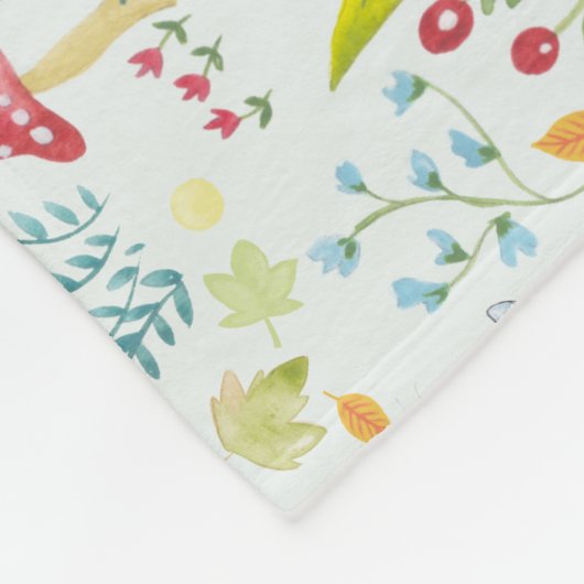 Peter Rabbit | Bezaubertes Wasserfarbmuster Fleecedecke (Ecke)