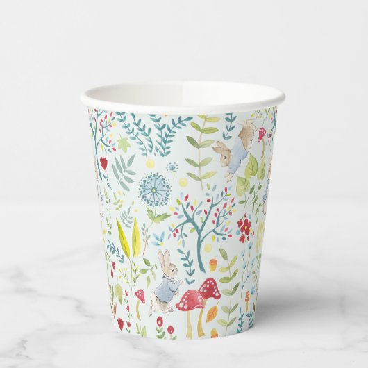 Peter Rabbit | Bezaubertes Wasserfarbmuster Pappbecher (Links)