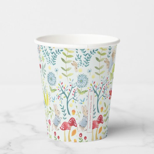 Peter Rabbit | Bezaubertes Wasserfarbmuster Pappbecher (Rechts)