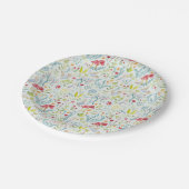 Peter Rabbit | Bezaubertes Wasserfarbmuster Pappteller (Schrägansicht)