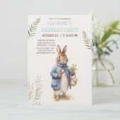 Peter Rabbit Birthday Einladung (Stehend Vorderseite)