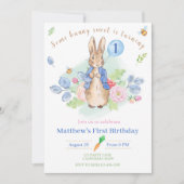 Peter Rabbit Birthday Einladung Bunny 1. Einladung (Vorderseite)