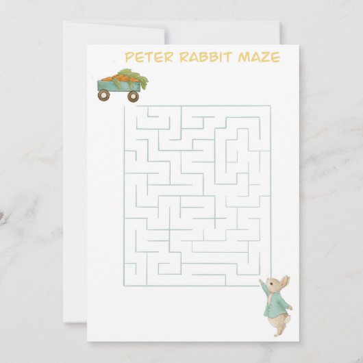 Peter Rabbit Birthday & Game Einladung (Rückseite)