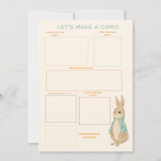 Peter Rabbit Birthday & Game Einladung (Rückseite)