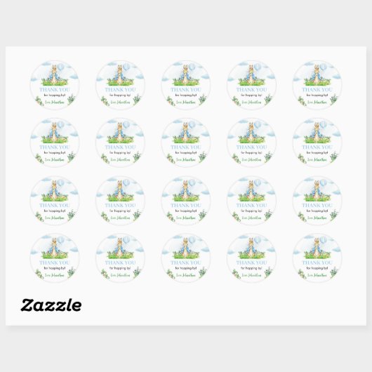 Peter Rabbit Birthday Sticker Labels (Blatt)
