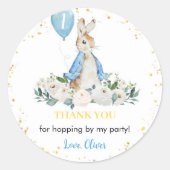 Peter Rabbit Birthday Sticker Labels (Vorderseite)