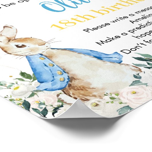 Peter Rabbit Birthday Time Kapsel Wildblume Poster (Ecke)