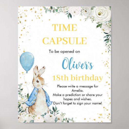 Peter Rabbit Birthday Time Kapsel Wildblume Poster (Vorne)