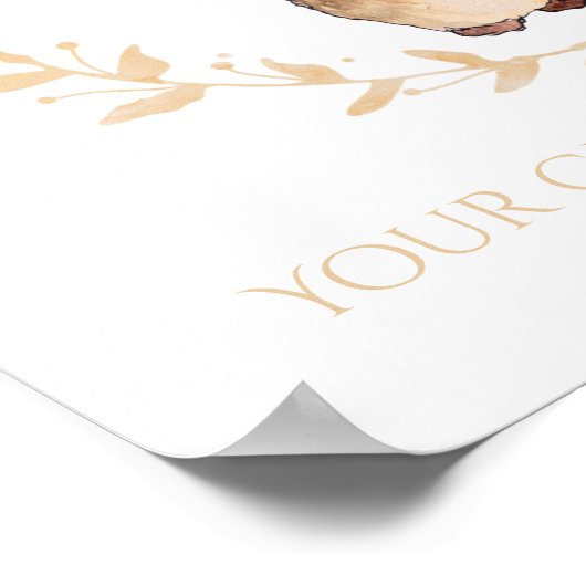 Peter Rabbit bläst White Gum Personalisierung Poster (Ecke)