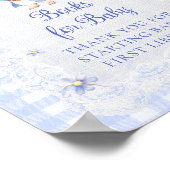 Peter Rabbit Blue Bow Baby Shower Books for Baby Poster (Ecke)