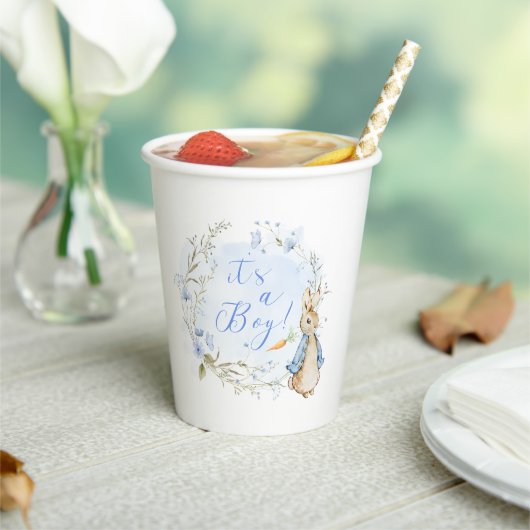 Peter Rabbit Blue Es ist ein Boy Paper Cups Pappbecher (In Situ)