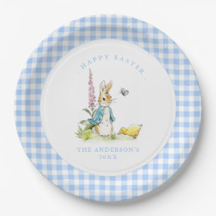 Peter Rabbit Blue Gingham Grenzer Ostern Pappteller