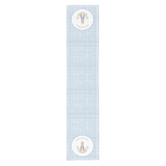 Peter Rabbit Blue Gingham ShowTable Runner Kurzer Tischläufer (Vorderseite)