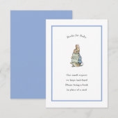 Peter Rabbit Blue Vintag Baby Book Begleitkarte (Vorne/Hinten)