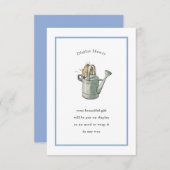 Peter Rabbit Blue Vintag Display Dusche Begleitkarte (Vorne/Hinten)