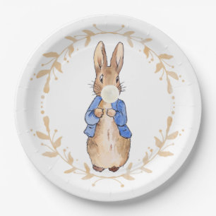 Peter Rabbit blühendes weißes Gum Pappteller