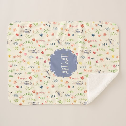 Peter Rabbit | Blumenmuster Sherpadecke (Vorderseite (Horizontal))