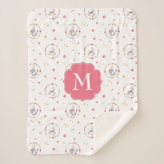 Peter Rabbit | Blumenmuster Sherpadecke (Vorderseite)