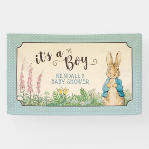Peter Rabbit Boy Baby Dusche Banner