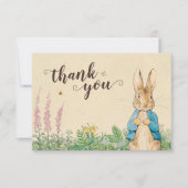 Peter Rabbit | Boy Baby Dusche Vielen Dank Dankeskarte (Vorderseite)