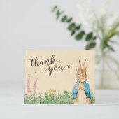 Peter Rabbit | Boy Baby Dusche Vielen Dank Postkarte (Stehend Vorderseite)