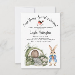 Peter Rabbit Boy Baby Shower Burrow Garden Einladung