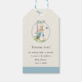 Peter Rabbit Boy Baby Shower danke Geschenkanhänger (Vorderseite)