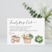 Peter Rabbit Boy Baby Shower Family Rezeptkarte Begleitkarte (Stehend Vorderseite)