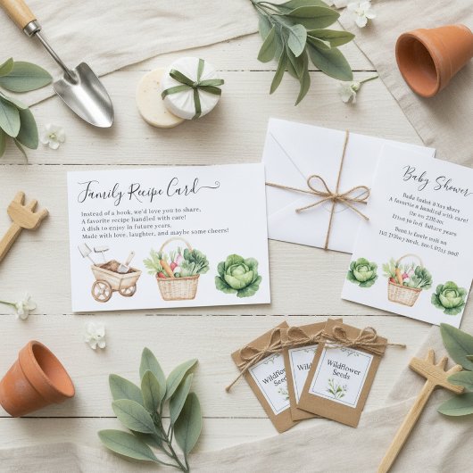 Peter Rabbit Boy Baby Shower Family Rezeptkarte Begleitkarte