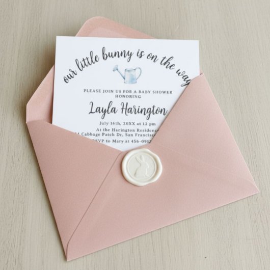 Peter Rabbit Boy Baby Shower Wildblume Einladung