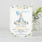 Peter Rabbit Boy Birthday Einladung (Stehend Vorderseite)