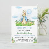 Peter Rabbit Boy Birthday Einladung (Stehend Vorderseite)