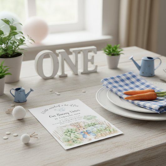 Peter Rabbit Boy Erste Geburtstagsparty Einladung