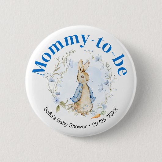 Peter Rabbit Boy Schaltfläche "Mommy to Be" Button (Vorderseite)