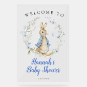 Peter Rabbit Boy Welcome Sign Foam Board Acrylschild (Vorderseite)
