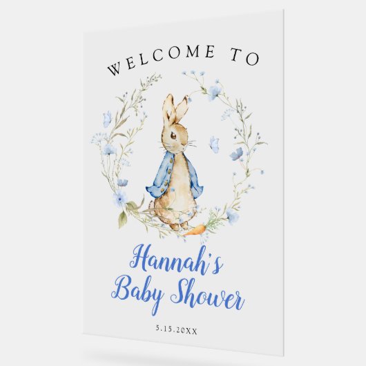 Peter Rabbit Boy Welcome Sign Foam Board Acrylschild (Winkel)