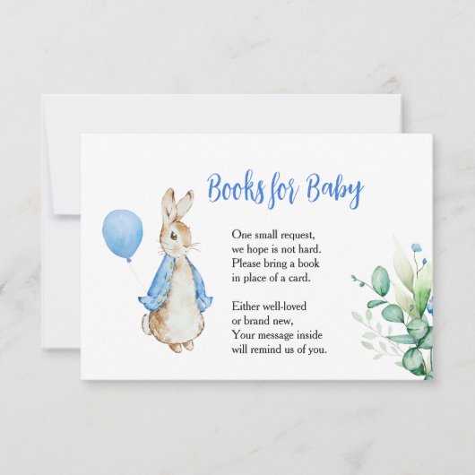Peter Rabbit Bücher für Kinderkarte RSVP Karte (Vorderseite)