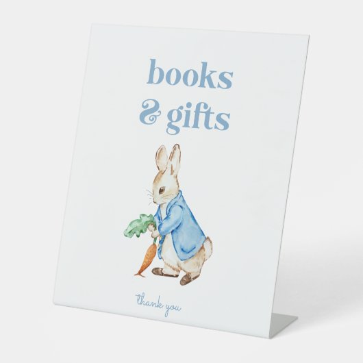 Peter Rabbit Bücher und Geschenke Baby Dusche Zeic Sockelschild (Vorderseite)