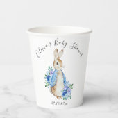 Peter Rabbit Bunny Personalisiert Baby Shower Pappbecher (Rückseite)