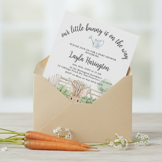 Peter Rabbit Cabbage Patch Gemüse Baby Dusche Einladung
