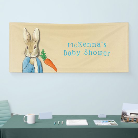 Peter Rabbit Carrots and Stars Boy Baby Shower Banner (Messe)