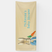 Peter Rabbit Carrots and Stars Boy Baby Shower Banner (Vertikal)