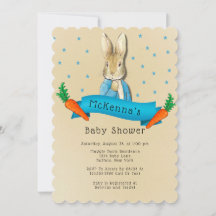 Peter Rabbit Carrots and Stars Boy Baby Shower