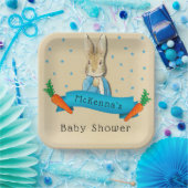 Peter Rabbit Carrots and Stars Boy Baby Shower Pappteller (Party)