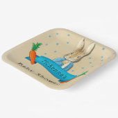 Peter Rabbit Carrots and Stars Boy Baby Shower Pappteller (Gewinkelt)
