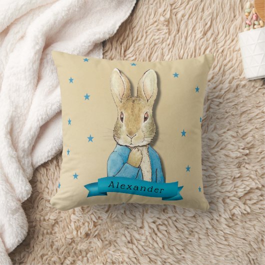 Peter Rabbit Carrots and Stars Boy Custom Kissen (Decke)