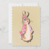 Peter Rabbit Carrots and Stars Girl Baby Shower Einladung (Rückseite)