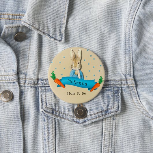 Peter Rabbit Carrots und Stars Mama zu sein Button (Beispiel)