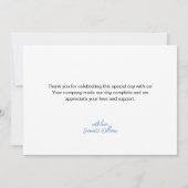 Peter Rabbit Christmas Baby Shower Dankeskarte (Rückseite)